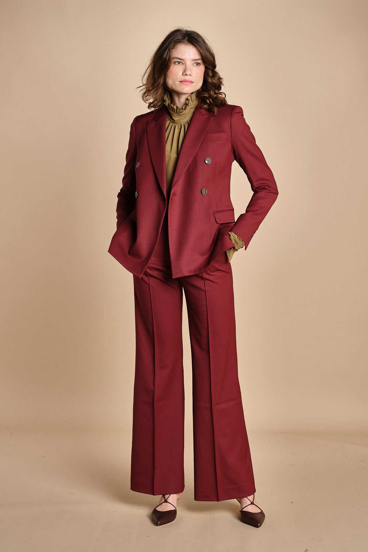 giacca slim doppiopetto in gabardina BICE 33035339 164 quelledue 