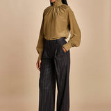 pantalone gessato con pinces MAFALDA 357507146 73 quelledue 