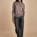 pantalone con pinces in flanella MAFALDA T 357194 50 quelledue 