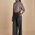 pantalone con pinces in flanella MAFALDA T 357194 50 quelledue 