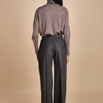 pantalone con pinces in flanella MAFALDA T 357194 50 quelledue 