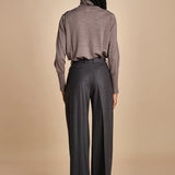 pantalone con pinces in flanella MAFALDA T 357194 50 quelledue 