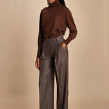 pantalone in flanella con pinces MAFALDA T 357194 73 quelledue 