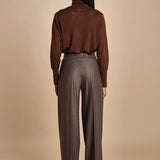 pantalone in flanella con pinces MAFALDA T 357194 73 quelledue 