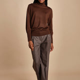 pantalone in flanella con pinces MAFALDA T 357194 73 quelledue 