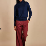 pantalone cropped con risvolto in gabardina MELODIA 652339 164 quelledue 