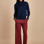pantalone cropped con risvolto in gabardina MELODIA 652339 164 quelledue 