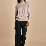 MELODIA pantalone cropped con risvolto in gabardina MELODIA 652339 3 quelledue 