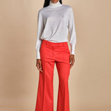 pantalone cropped con risvolto in gabardina MELODIA 652339 38 quelledue 