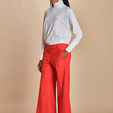 pantalone cropped con risvolto in gabardina MELODIA 652339 38 quelledue 