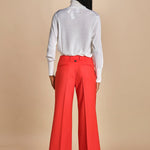 pantalone cropped con risvolto in gabardina MELODIA 652339 38 quelledue 