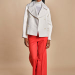 pantalone cropped con risvolto in gabardina MELODIA 652339 38 quelledue 