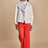 pantalone cropped con risvolto in gabardina MELODIA 652339 38 quelledue 