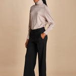MELODIA pantalone cropped con risvolto in gabardina MELODIA 652339 3 quelledue 