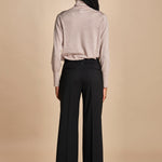 MELODIA pantalone cropped con risvolto in gabardina MELODIA 652339 3 quelledue 
