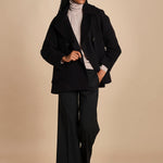 MELODIA pantalone cropped con risvolto in gabardina MELODIA 652339 3 quelledue 