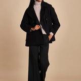 MELODIA pantalone cropped con risvolto in gabardina MELODIA 652339 3 quelledue 