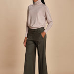 pantalone cropped con risvolto in gabardina MELODIA 652339 44 quelledue 