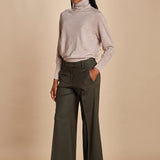 pantalone cropped con risvolto in gabardina MELODIA 652339 44 quelledue 