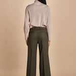pantalone cropped con risvolto in gabardina MELODIA 652339 44 quelledue 