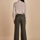 pantalone cropped con risvolto in gabardina MELODIA 652339 44 quelledue 