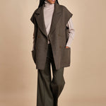 pantalone cropped con risvolto in gabardina MELODIA 652339 44 quelledue 