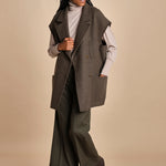 pantalone cropped con risvolto in gabardina MELODIA 652339 44 quelledue 