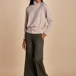 pantalone cropped con risvolto in gabardina MELODIA 652339 44 quelledue 