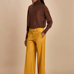 pantalone cropped con risvolto in gabardina MELODIA 652339 45 quelledue 