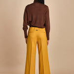 pantalone cropped con risvolto in gabardina MELODIA 652339 45 quelledue 