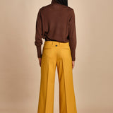 pantalone cropped con risvolto in gabardina MELODIA 652339 45 quelledue 