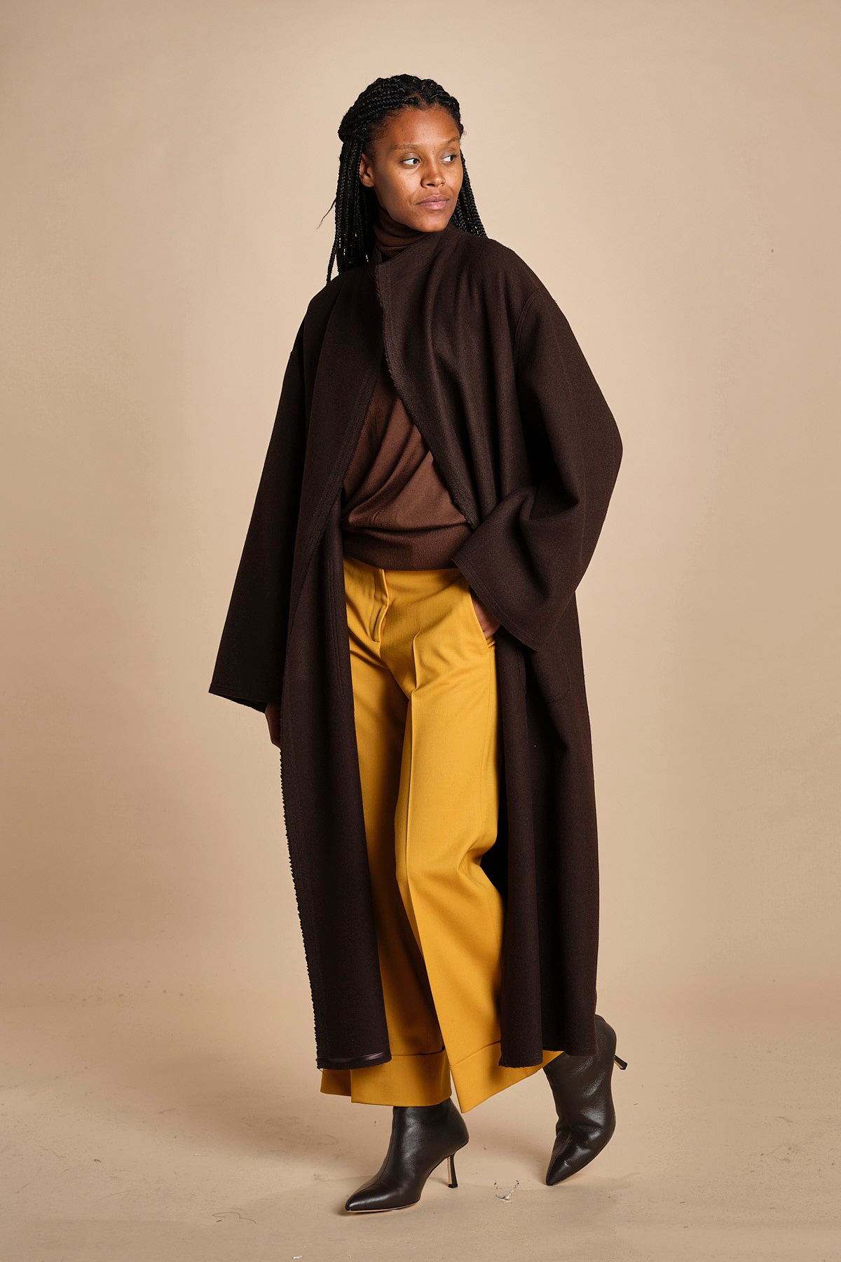 pantalone cropped con risvolto in gabardina MELODIA 652339 45 quelledue 