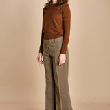 pantalone cropped con risvolto MELODIA 652923 19 quelledue 