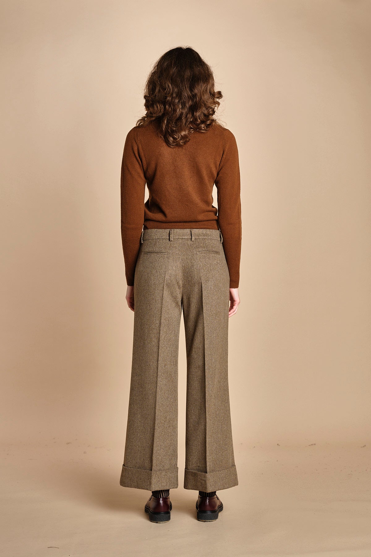 pantalone cropped con risvolto MELODIA 652923 19 quelledue 