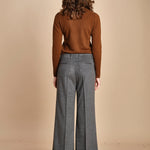 pantalone cropped con risvolto MELODIA 652923 50 quelledue 