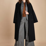 pantalone con pinces in vigogna e stasca sul retro MONIQUE 689923 50 quelledue 