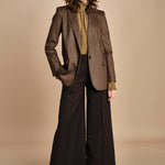 pantalone over con nervature in gabardine ORIANA 540339 11 quelledue 