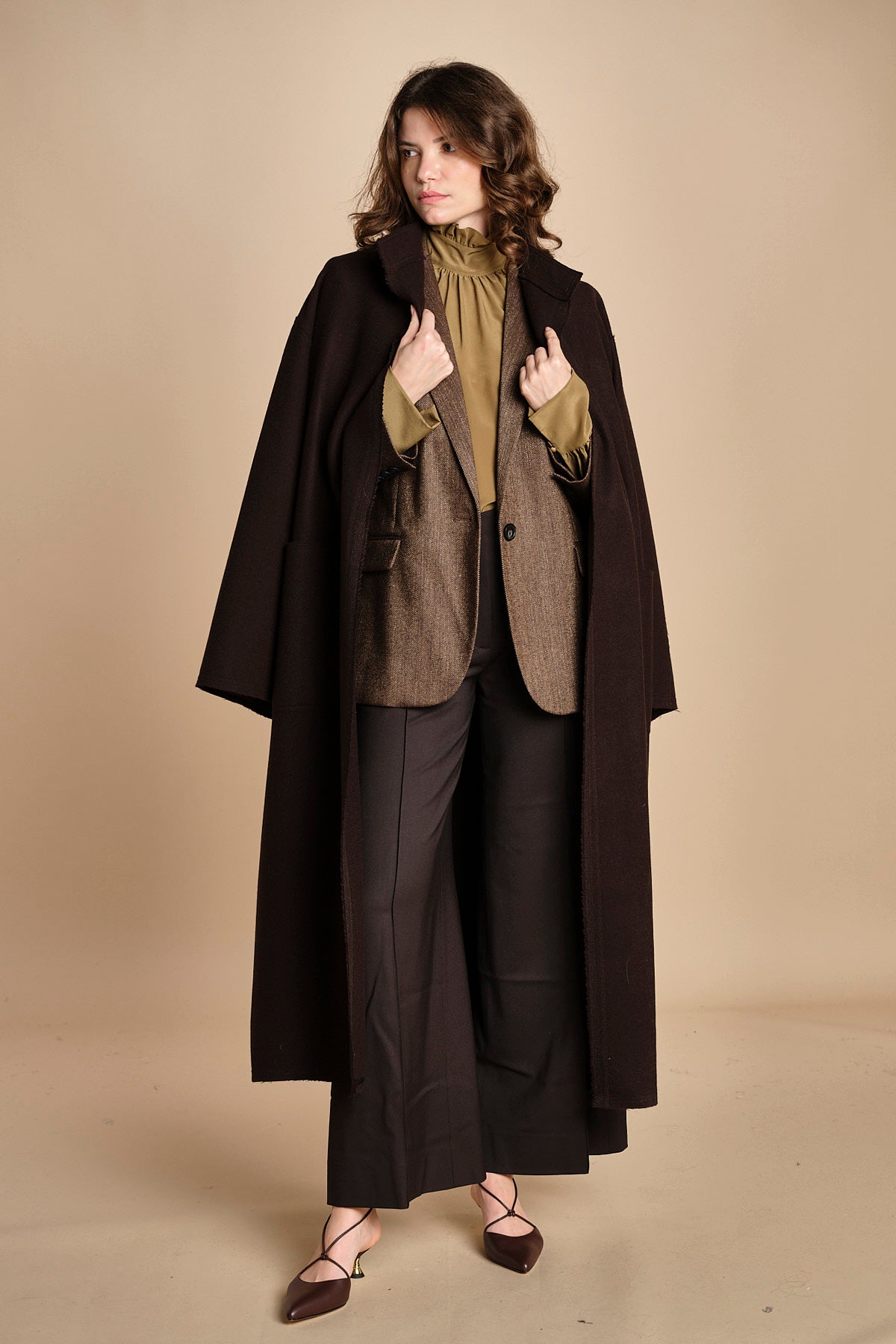 pantalone over con nervature in gabardine ORIANA 540339 11 quelledue 