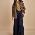 pantalone over con nervature in gabardine ORIANA 540339 15 quelledue 