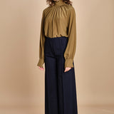 pantalone over con nervature in gabardine ORIANA 540339 15 quelledue 