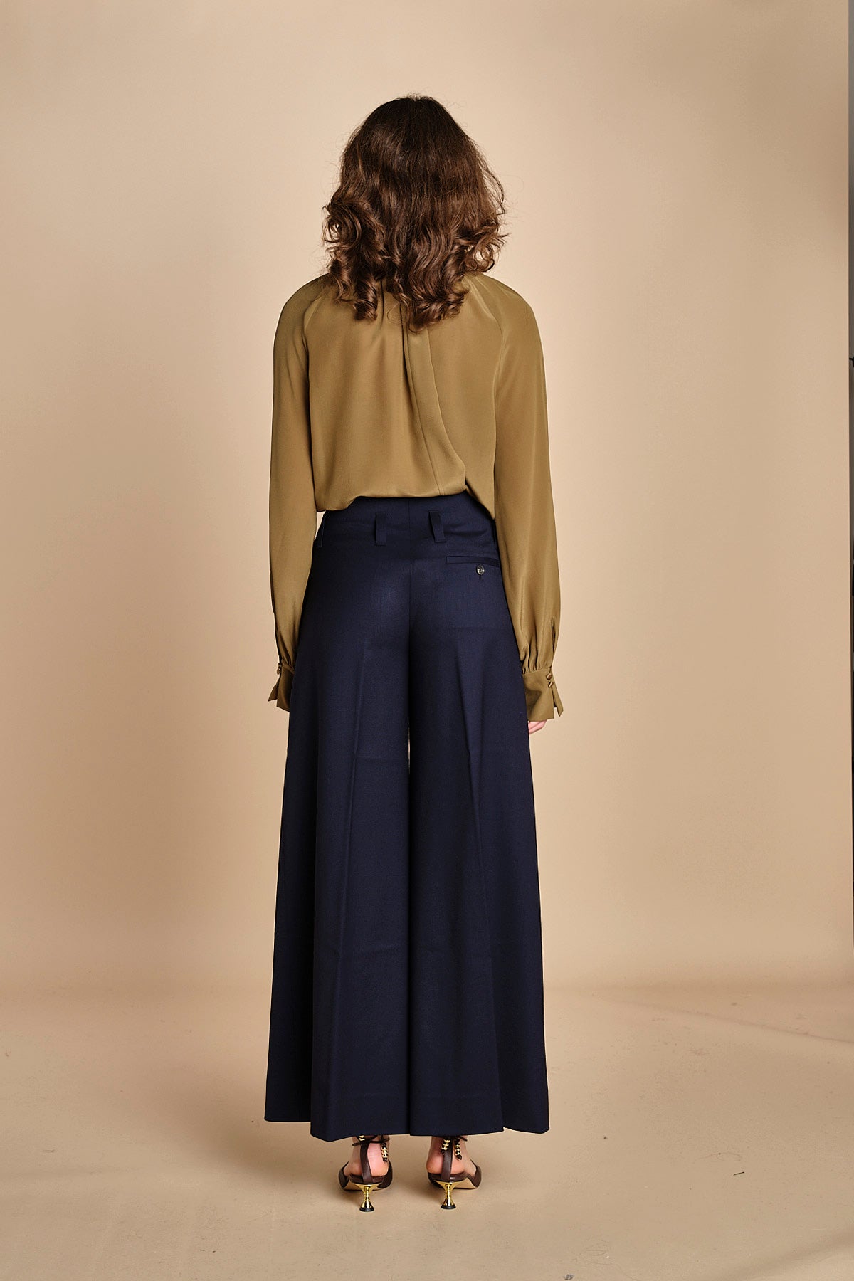 pantalone over con nervature in gabardine ORIANA 540339 15 quelledue 