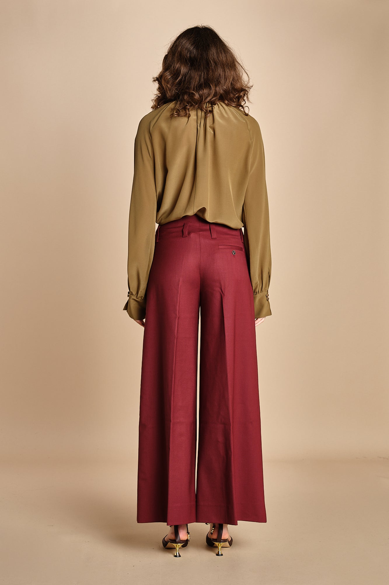pantalone over con nervature in gabardine ORIANA 540339 164 quelledue 