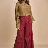 pantalone over con nervature in gabardine ORIANA 540339 164 quelledue 