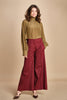 pantalone over con nervature in gabardine
