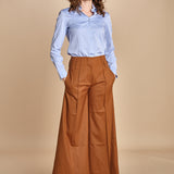 pantalone over con nervature in gabardine ORIANA 540339 26 quelledue 