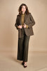 pantalone over con nervature in gabardine