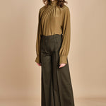 pantalone over con nervature in gabardine ORIANA 540339 44 quelledue 