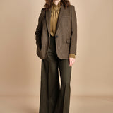 pantalone over con nervature in gabardine ORIANA 540339 44 quelledue 