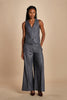pantalone over con nervature in occhio di pernice