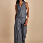 pantalone over con nervature in occhio di pernice ORIANA 540932 15 quelledue 